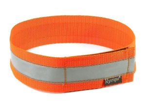 Mystique® Signalhalsband mit Klettverschluss Reflexhalsband 45cm neon orange