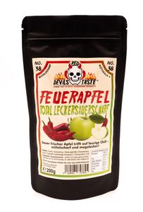 Saurer Feuerapfel mit Chili - Total lecker sauerscharf - Hotskala: 4 - RED DEVILS TASTE  - 200g