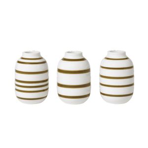 Kähler Design - Omaggio Miniatur Vasen, Olivgrün 3 Stück