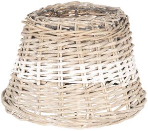 Clayre & Eef Lampenschirm Ø 23x16 cm Beige Rattan Rund