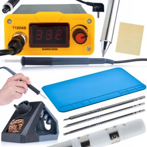Set Lötstation mit T12-Spitzen Rosfix Orange Akbash T12OAS Electric PRO + Set mit T12-Spitzen (T12-IL, T12-B, T12-BC4) + Silikon-Lötmatte 200 x 300 mm