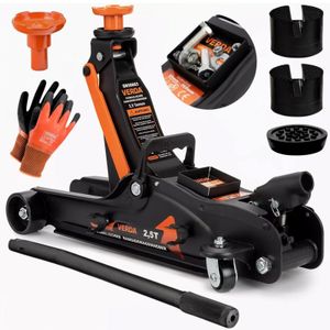 Wagenheber Autoheber Rangierwagenheber 2,5T + 3x Gummi + Inklusive Montagehandschuhe 85-365mm Heber PKW Magnetische Werkzeugschale SN10663