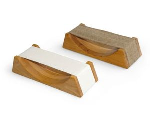 Sauna Kopfstütze mit Textilbespannung beige-grau