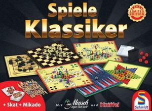Schmidt Spiele 49194 Klassiker Spielesammlung mit 2 Zusatzspielen Mikado und Skat