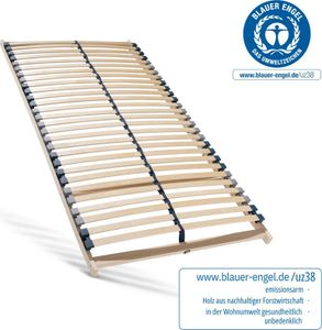 Lattenrost 120x200, Ergonomischer 7 Zonen Lattenrost mit stabilem Buchenholzrahmen, 28 Latten, Hergestellt in Deutschland, Selbstmontage, Traglast ca. 150Kg, Flexible Federholzleisten Lattenrost 120x200, Ergonomischer 7 Zonen Lattenrost mit stabilem Buchenholzrahmen, 28 Latten, Hergestellt in Deutschland, Selbstmontage, Traglast ca. 150Kg, Flexible Federholzleisten