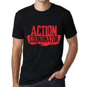 Herren Grafik T-Shirt Aktionskoordinator – Action Coordinator – Öko-Verantwortlich Vintage Jahrgang Kurzarm Lustige Druck Geburtstag Geschenk Mann