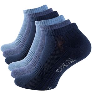 Stark Soul® Sneaker Socken 6 Paar Uni 35-38 blautöne-mix