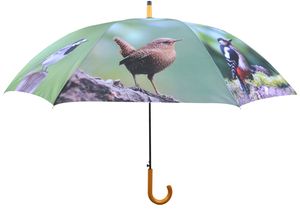 Deštník s potiskem ptáků 122 cm