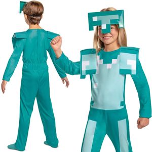 Minecraft karnevalový kostým Diamond Armour 137-149 cm 10-12 rokov