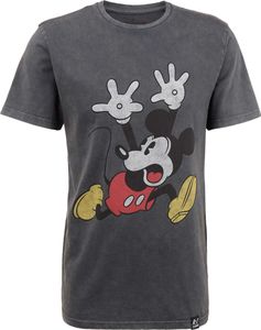 Recovered T-Shirt Disney Mickey Mouse Panic im zeitlosen Design dunkelgrau L