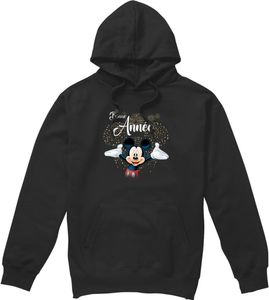 Disney - "French" Kapuzenpullover für Herren - Neujahr TV4533 (M) (Schwarz)