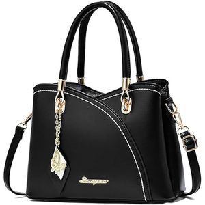 OKWISH 2 in 1 Umhängetasche Handtasche Schultertasche mit abnehmbarer und verstellbarer Schultergurt,Diebstahlsicherungsfach,7 Fächer,Schwarz OKWISH 2 in 1 Umhängetasche Handtasche Schultertasche mit abnehmbarer und verstellbarer Schultergurt,Diebstahlsicherungsfach,7 Fächer,Schwarz