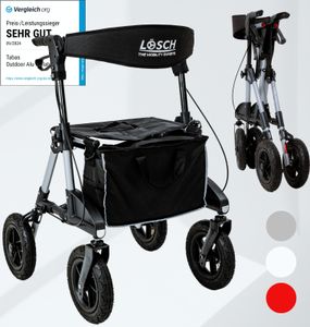 Lösch Reha Rollator TABAS Silber Größe L