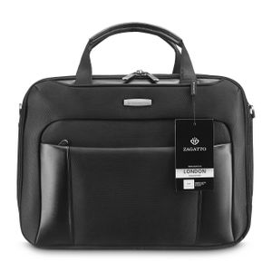 Zagatto Qualität ZG109 15,6 Zoll Notebooktasche Aktentasche Laptop-Tasche Schultasche laptoptasche Schwarz Schutztasche sleeve