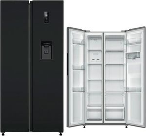 Side by Side Kühlschrank PKM SBS480NFWDBJ BxHxT 83 x 178,5 x 61 cm Kühlteil 276 l Gefrierteil 168 l schwarz