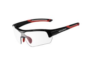 ROCKBROS Verfärbung Fahrradbrille Sonnenbrille Radsport UV Schutz Schwarz Rot