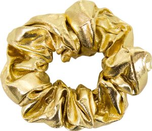 Oblique Unique Scrunchie Haargummi Zopfgummi Haarband für Mädchen Damen 80er Jahre 80s Motto Kostüm Party - gold