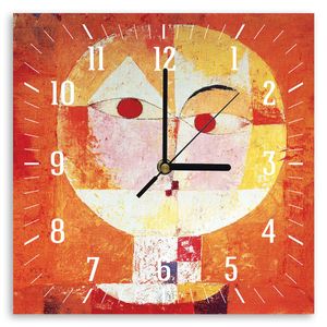 Legendarte - Wanduhr - Senecio (Baldgreis) - Paul Klee - Wanddeko cm. 30x30