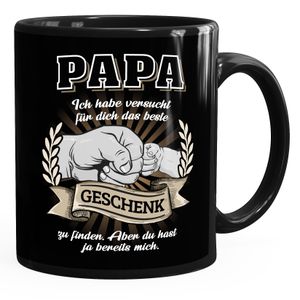 Kaffee-Tasse Papa Wir haben versucht für dich das beste Geschenk zu finden Sohn Tochter Vatertag Moonworks® Ich uni - schwarz standard