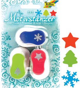 folia Weihnachts-Motiv-Locher klein 3er-Set 1 Motivdurchmesser: 15 mm