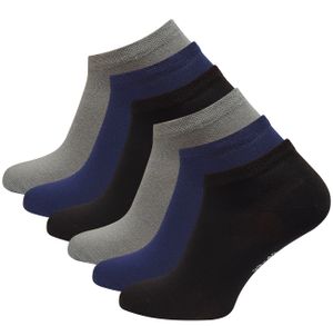 Vincent Creation® Sneaker Socken "Bambus " 6 Paar 43-46 schwarz/grau/marineblau