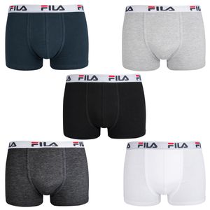 FILA Herren Boxer Shorts, 2er Pack - Baumwolle, einfarbig grau M (Medium)