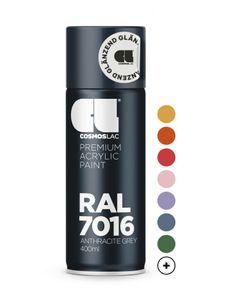 COSMOS LAC Acryllack - Spraydose für DIY, Upcycling, Lackierarbeiten, RAL Farbe:RAL 7016 Antracite Grey