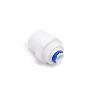 Wiltec Jaco-Adapter 6,5 mm 1/4" Schlauch & 20 mm 1/2" AG, 25 x 25 x 35 mm, PP Schlauchverbinder für Wasserfilter, Osmoseanlage, Umkehrosmose