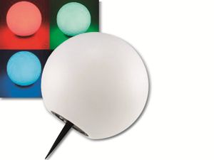 CHILITEC Solar LED-Kugelleuchte, Ø25 cm, RGB