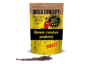 Zrnková káva Wild Cowboy Crema 500g - Jemně pražená káva s hickory dřevem Arabica 100%