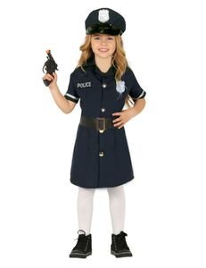Polizistin Kostüm für Mädchen, Größe:128/134