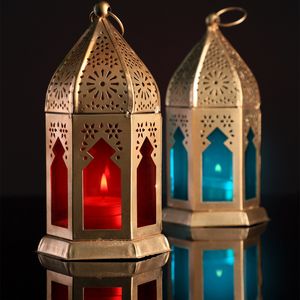 MARRAKESCH 2er Set Orientalische Laterne Geda 16cm Windlichter Laternen für draußen als Balkon deko oder innen als Fensterbank Ramadan Dekoration