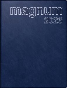 rido® idé® 70-27 042 386 Knižný kalendár magnum 2026 - 1 týždeň / 2 strany, 18,3 x 24 cm, tmavomodrý