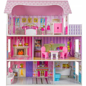 Puppenhaus aus Holz Zubehör Möbel Puppen-Villa Mädchen Spielzeug 22018