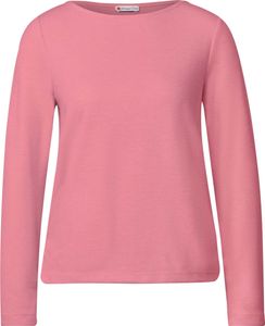 Street One Langarmshirt 'Shirt mit Raffung', A322783, sugar coral mel., Gr. 40
