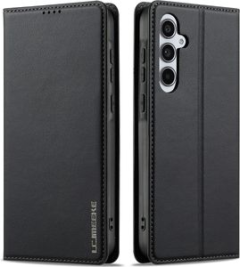 Handyhülle für Samsung Galaxy A16 5G/4G, Magnetische Flip Leder Hülle mit Kartenfach und Standfunktion Schwarz