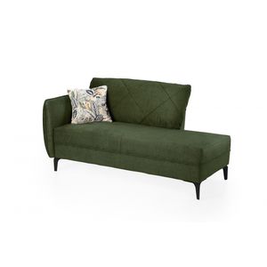 Recamiere Sofa Couch Sitzsofa Loungesofa ca. 165 cm NOVARA Microvelour Samt Grün
