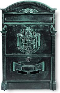 Verda Briefkasten Vintage Postkasten Retro Antik Wandbriefkasten Mailboxen Aluguss SN3663-4