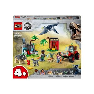 LEGO Jurassic World Rettungszentrum für Baby-Dinos, Set mit kleinen Dinosaurier-Figuren, darunter Triceratops, Ankylosaurus und Velociraptor, Geschenk zum Bauen für Jungs und Mädchen ab 4 Jahren 76963