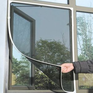 200*150cm Fliegengitter Moskitonetz mit Klettverschluss, Anti Insekten Fenster Küchentür Raumnetz Netz, Fliegenschutzvorhänge, schwarz