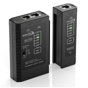 RedStar24 Netzwerktester - Leistungstester mit RJ11, RJ12, RJ45 für Patchkabel - Prüf-LEDs zum präzisen Testen und Überprüfen von LAN und Netzwerkkabel - Ideal für Patchkabel- und Leitungstests
