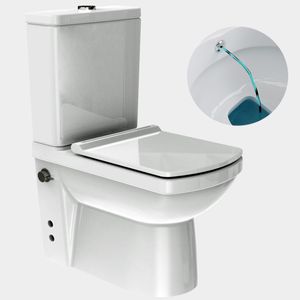 BIEN GOYA Kombistand Stand Taharet Wc integrierter Kaltwasser Armatur Keramik Spülkasten mit Geberit Einsatz Bidet