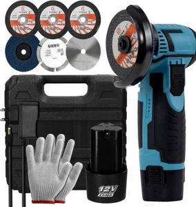 Mini Winkelschleifer, 12V Akku-Winkelschleifer mit 2 × 1500Mah Batterien, 4 Trennscheiben, 2 Metallschneidräder, 1 Schleifscheibe, 1 Ladegerät Mini Winkelschleifer, 12V Akku-Winkelschleifer mit 2 × 1500Mah Batterien, 4 Trennscheiben, 2 Metallschneidräder, 1 Schleifscheibe, 1 Ladegerät