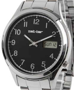 Zeit-Bar Funk-Armbanduhr Herren, mit Datums- und Wochentaganzeige