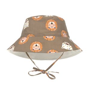 Lässig Splash & Fun Sun Protection Runder Sonnenhut Wild Cats choco, 19-36 Monate Größe 50/51