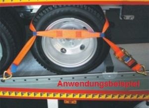 4 Stück Spanngurte Zurrgurte 35 mm für Pkw Transport zur Radsicherung 1000/2000 daN