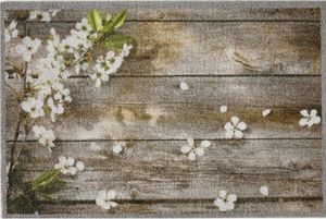 MD-ENTREE Sauberlaufmatte Impression Flowers on Wood 40x60cm braun