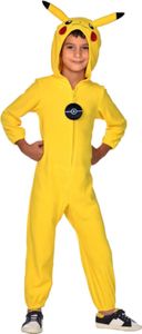 Amscan - Kinderkostüm Pikachu, Fleece-Jumpsuit mit Kapuze, Pokemon, Motto-Party, Karneval