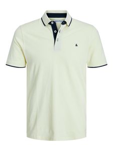 Polo Shirt Kurzarm Uni Hemd JJEPAULOS Pique Baumwolle |