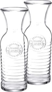 Officina 1825 Karaffe 1L geeicht - 2 Stück Wasserkaraffe Weinkaraffe Saftkaraffe